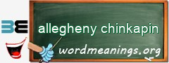 WordMeaning blackboard for allegheny chinkapin